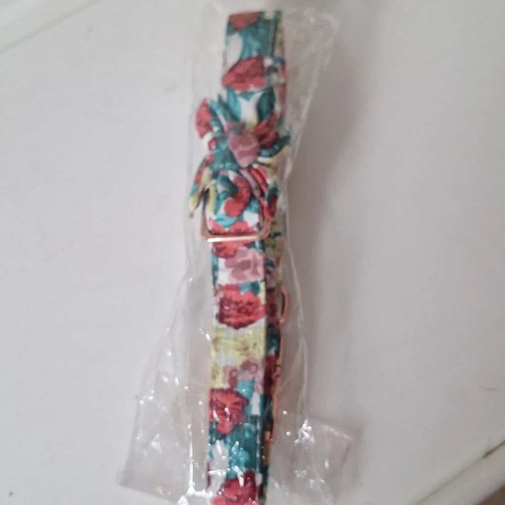 Girl Dog Floral Multicolor Dog Collar with Detachable Flower